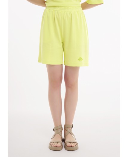 CLE LSH25-1168 Шорты жен. Тропикана, св.жёлтый