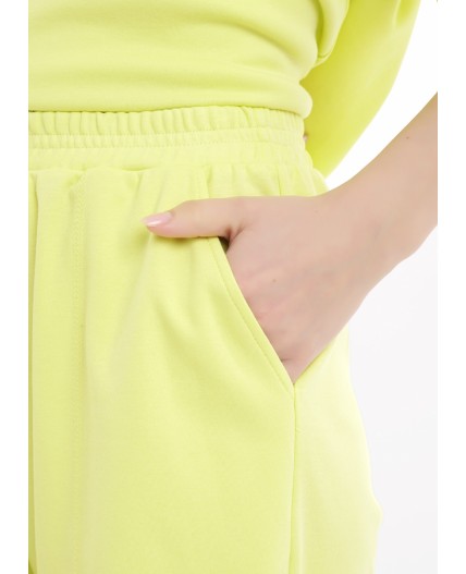 CLE LSH25-1168 Шорты жен. Тропикана, св.жёлтый