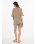 CLE LSH25-1168 Шорты жен. Тропикана, св.коричневый