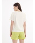 CLE LSH25-1168/2у Шорты жен. Тропикана, горчичный/молочный