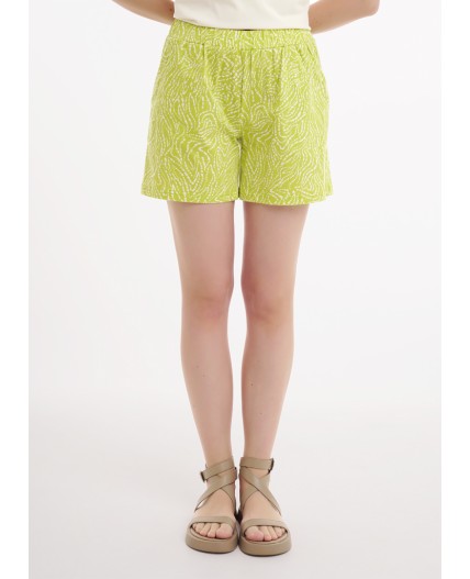 CLE LSH25-1168/2у Шорты жен. Тропикана, горчичный/молочный