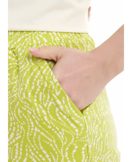 CLE LSH25-1168/2у Шорты жен. Тропикана, горчичный/молочный