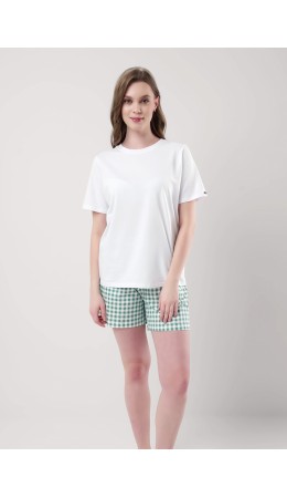 CLE LSH25-968 Шорты жен. Home line ВЛ25, молочный/св.зелёный