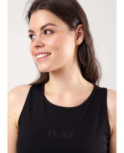 CLE LT25-100 э Майка жен. Грей, чёрный