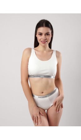 CLE LT25-1159 Майка жен. укор. Мускат, молочный