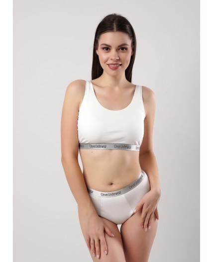 CLE LT25-1159 Майка жен. укор. Мускат, молочный