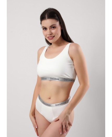 CLE LT25-1159 Майка жен. укор. Мускат, молочный