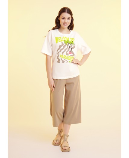 CLE LTR25-1168 Брюки жен. Тропикана, св.коричневый