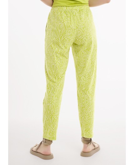 CLE LTR25-1168/2у Брюки жен. Тропикана, горчичный/молочный