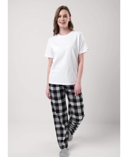 CLE LTR25-968 Брюки жен. Home line ВЛ25, чёрный/молочный