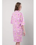 CLE LX25-1158 Халат жен. Витаминка, т.розовый/св.зелёный