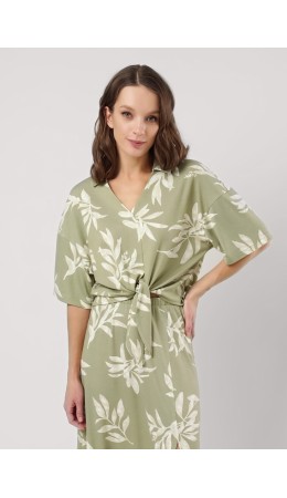 CLE Блузка жен. 256831/169зн, хаки/молочный