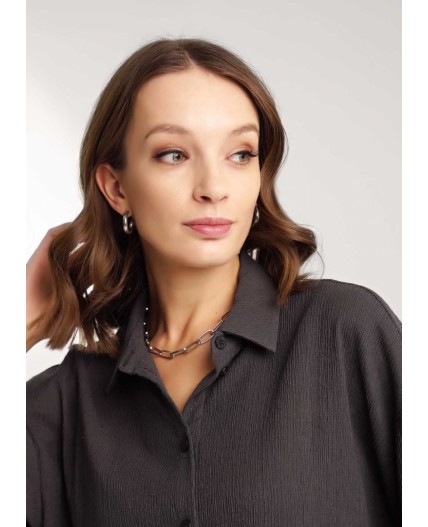 CLE Блузка жен. 256901/175эфо, т.серый