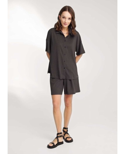 CLE Блузка жен. 256901/175эфо, т.серый