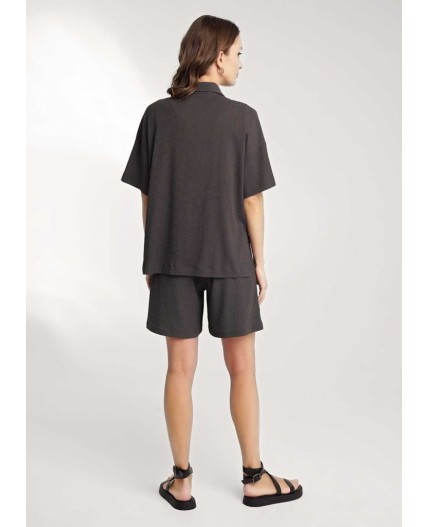 CLE Блузка жен. 256901/175эфо, т.серый