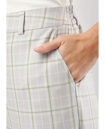 CLE Брюки жен. 253024/167нг, серый/св.зелёный