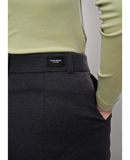 CLE Брюки жен. 256793/163дож, т.серый