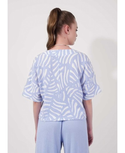 CLE Джемпер жен. 256912/177эфн, молочный/голубой