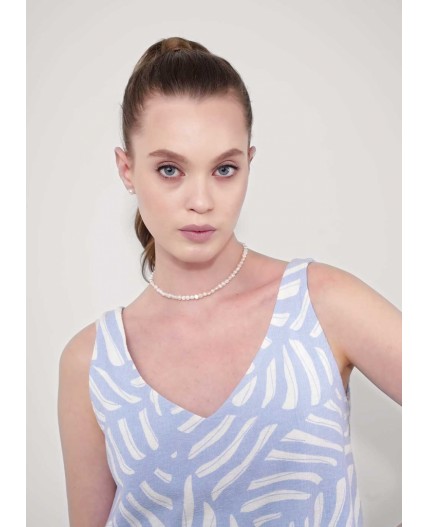 CLE Джемпер жен. 256914/177эфн, молочный/голубой