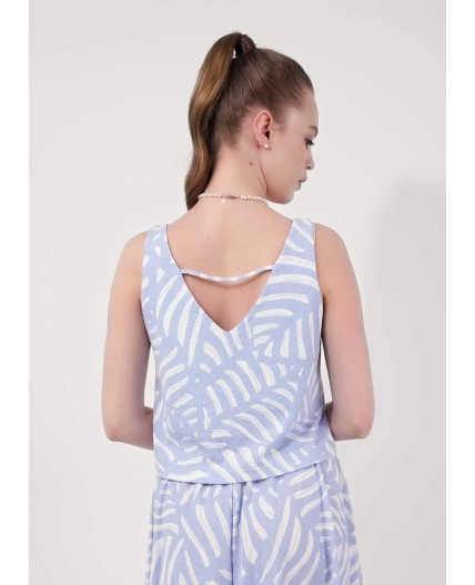 CLE Джемпер жен. 256914/177эфн, молочный/голубой