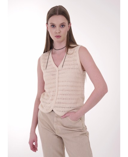 CLE Жилет жен. 254400/170фэш, св.бежевый