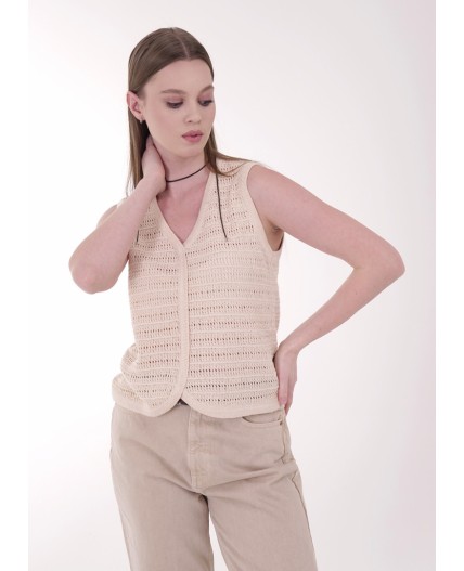 CLE Жилет жен. 254400/170фэш, св.бежевый