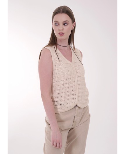 CLE Жилет жен. 254400/170фэш, св.бежевый