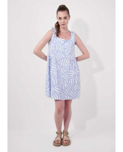 CLE Платье жен. 256916/177эфн, молочный/голубой