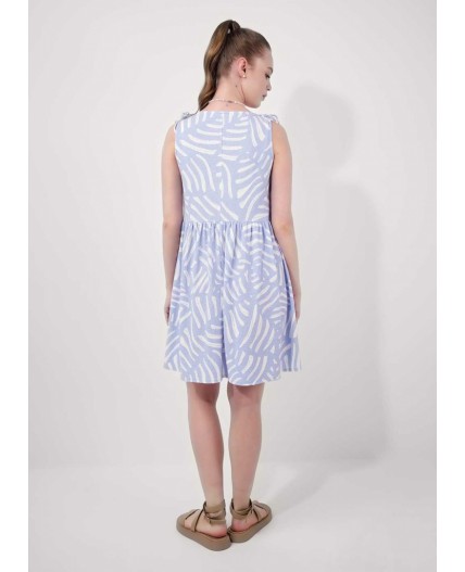 CLE Платье жен. 256916/177эфн, молочный/голубой