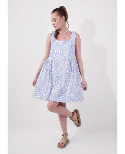 CLE Платье жен. 256916/177эфн, молочный/голубой