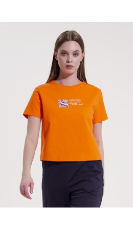 CLE Футболка жен. 256065кдт_п, оранжевый
