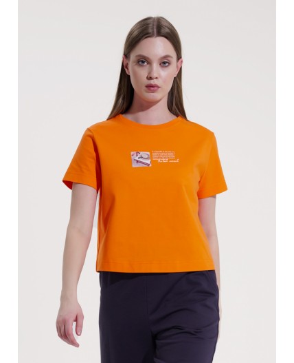CLE Футболка жен. 256065кдт_п, оранжевый