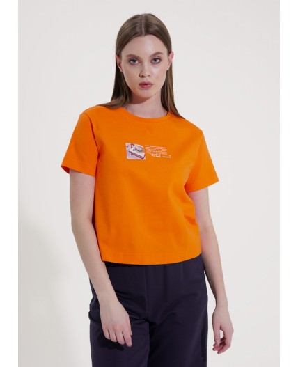 CLE Футболка жен. 256065кдт_п, оранжевый