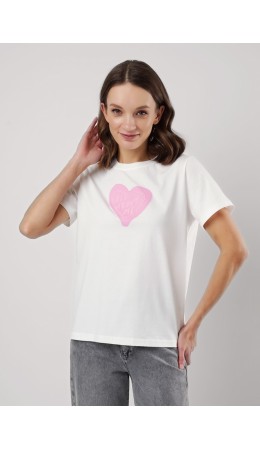 CLE Футболка жен. 256676кк_п, молочный