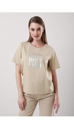 CLE Футболка жен. 256682кдт_п, бежевый