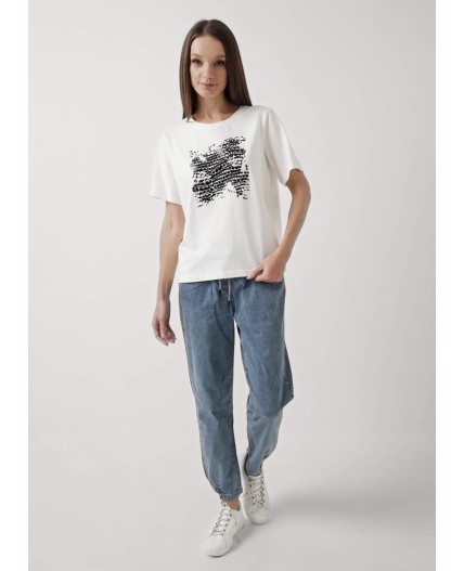 CLE Футболка жен. 256682кдт_п, молочный