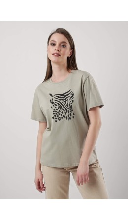 CLE Футболка жен. 256682кдт_п, оливковый