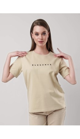CLE Футболка жен. 256683кдт_п, бежевый