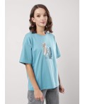 CLE Футболка жен. 256711кд_п, голубой