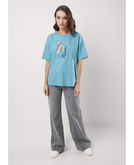 CLE Футболка жен. 256711кд_п, голубой