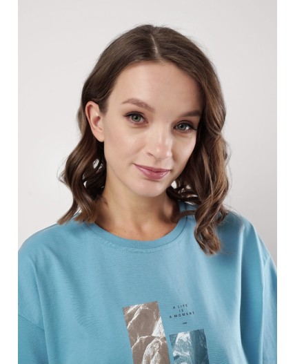 CLE Футболка жен. 256711кд_п, голубой