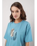 CLE Футболка жен. 256711кд_п, голубой