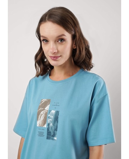 CLE Футболка жен. 256711кд_п, голубой