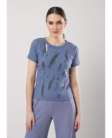 CLE Футболка жен. 256761/168ш_п, т.голубой