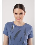 CLE Футболка жен. 256761/168ш_п, т.голубой
