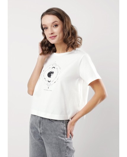CLE Футболка жен. 256782кк_п, молочный