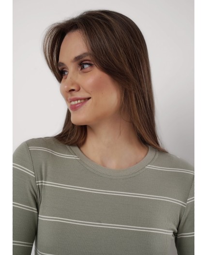 CLE Фуфайка жен. 356724швн, хаки/молочный