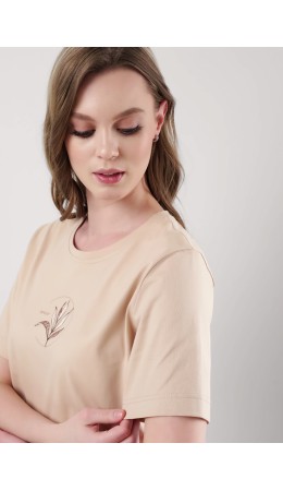 CLE LF25-968 Футболка жен. Home line ВЛ25, св.бежевый