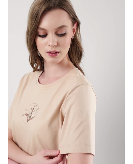 CLE LF25-968 Футболка жен. Home line ВЛ25, св.бежевый