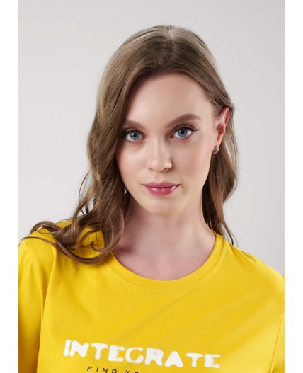 CLE LF25-968 Футболка жен. Home line ВЛ25, т.жёлтый